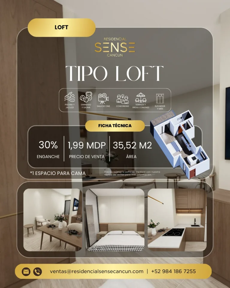 Plano Loft 35.52 m² Residencial Sense