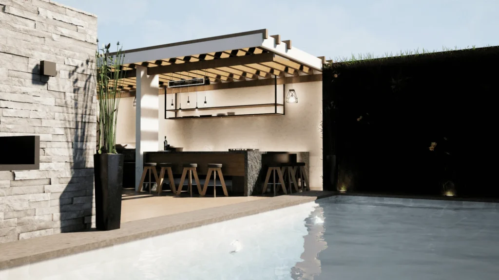 Alberca de Residencial Sense Cancún